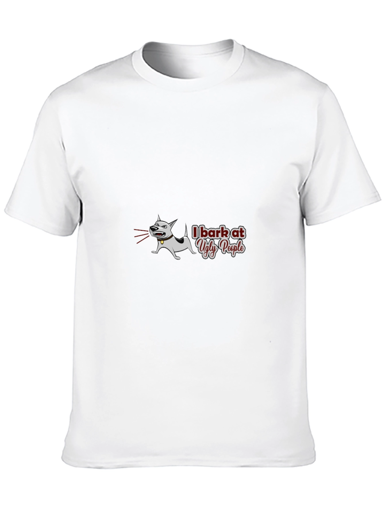 I Bark at Ugly People Black T-Shirt