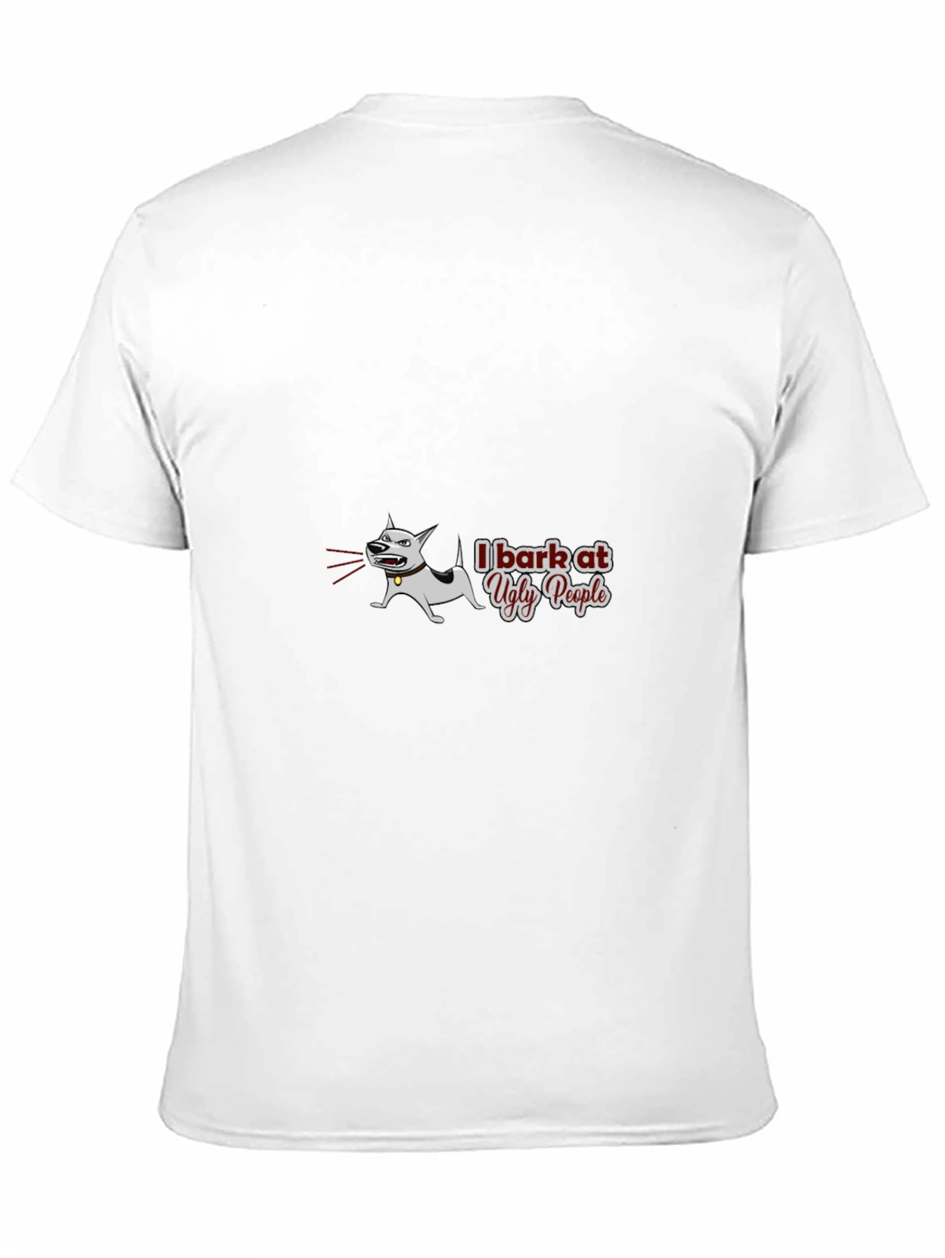 I Bark at Ugly People Black T-Shirt