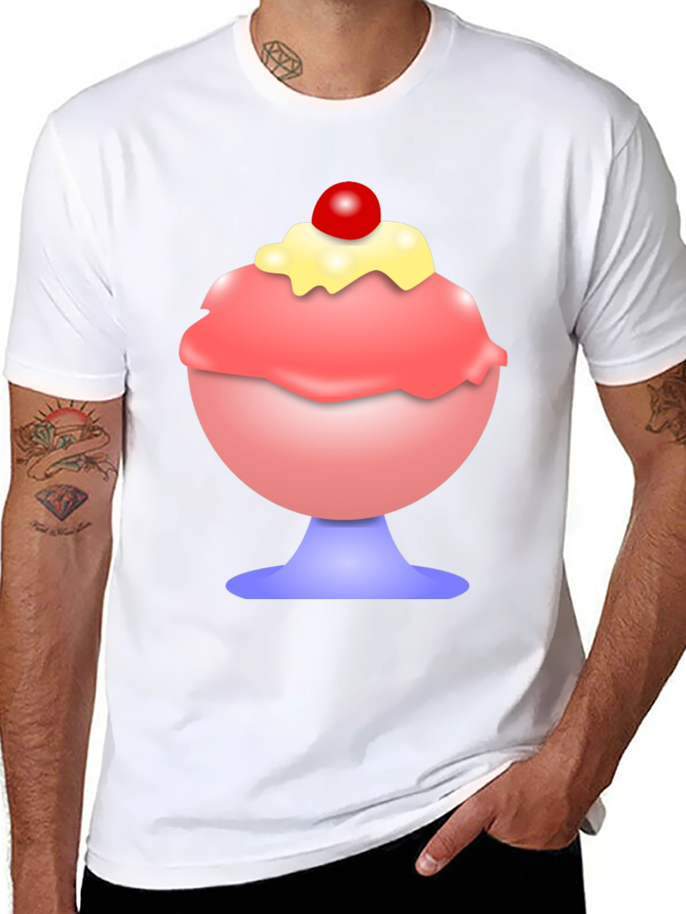 Ice Cream Sundae Graphic T-Shirt