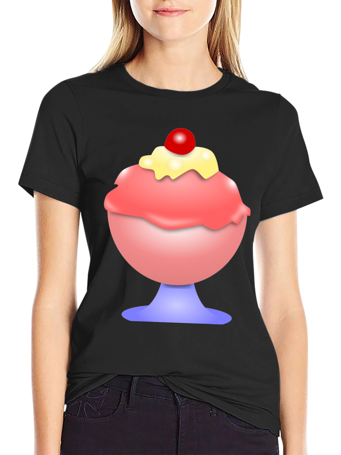 Ice Cream Sundae Graphic T-Shirt