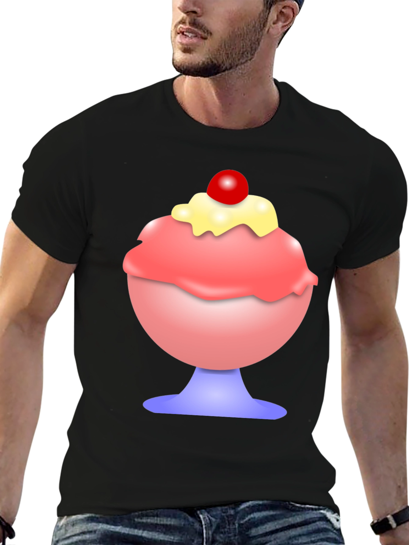 Ice Cream Sundae Graphic T-Shirt
