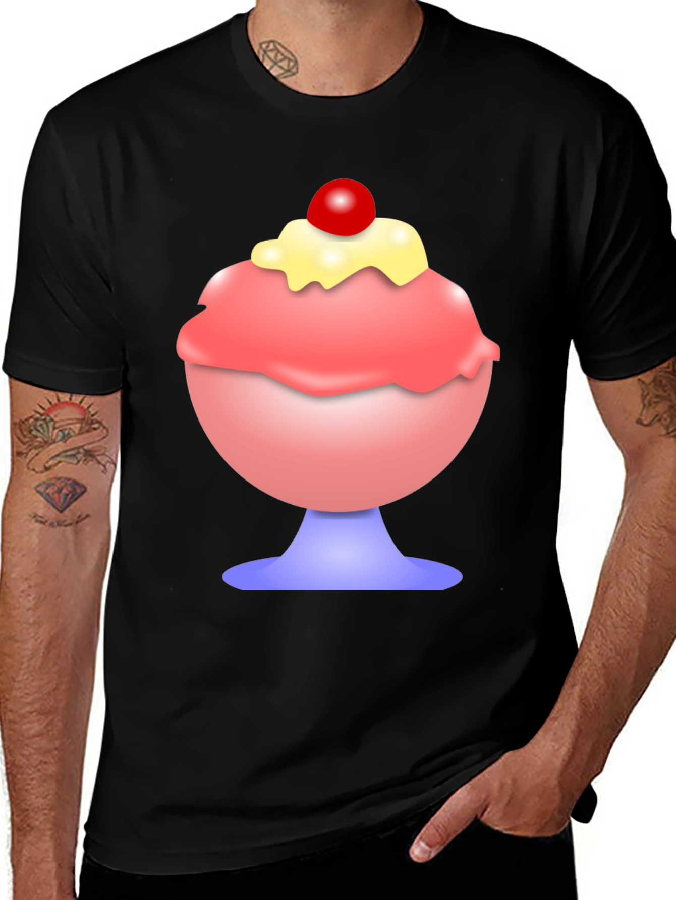 Ice Cream Sundae Graphic T-Shirt