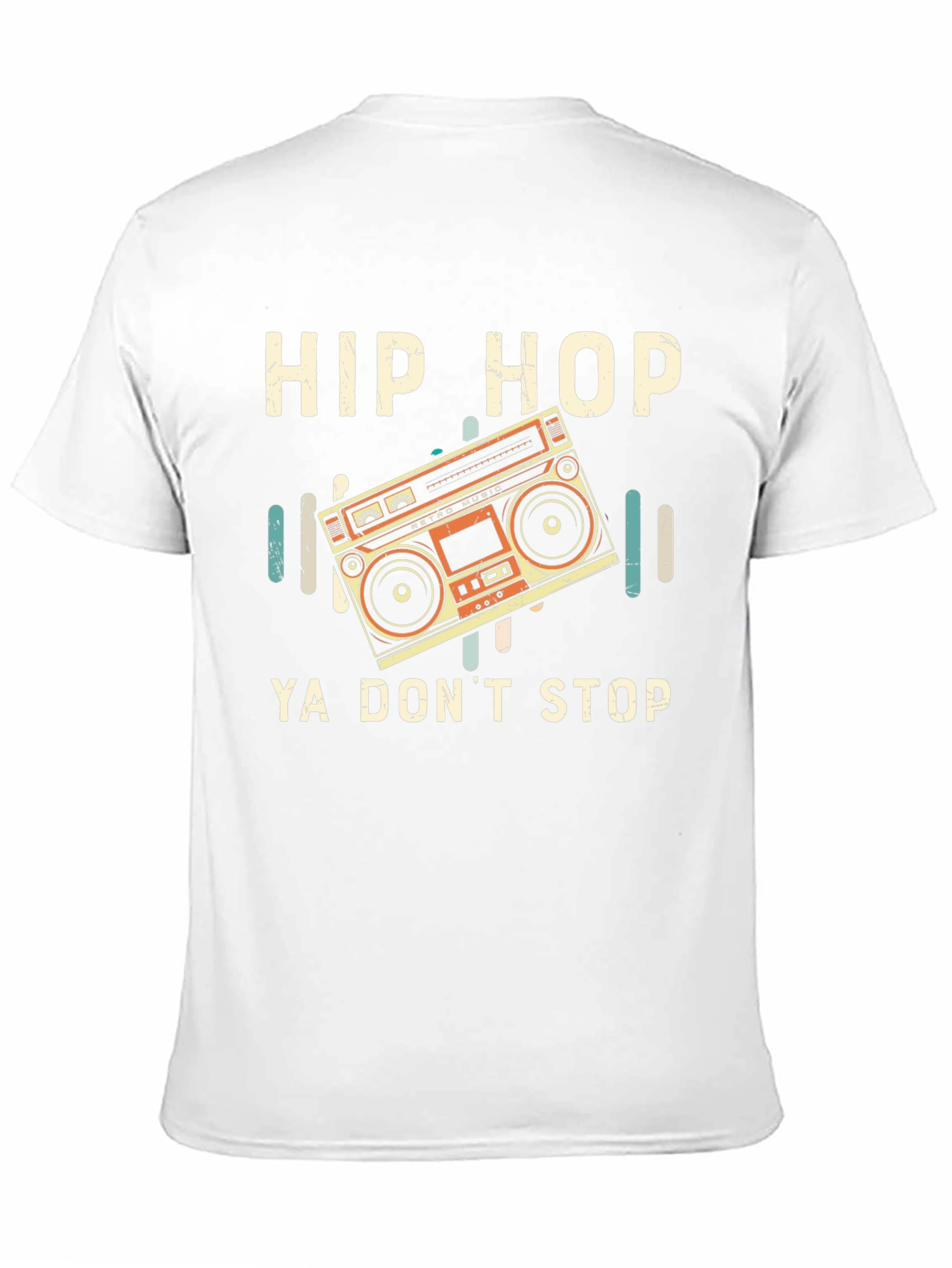 Hip Hop Ya Dont Stop Retro Boombox Graphic T-Shirt