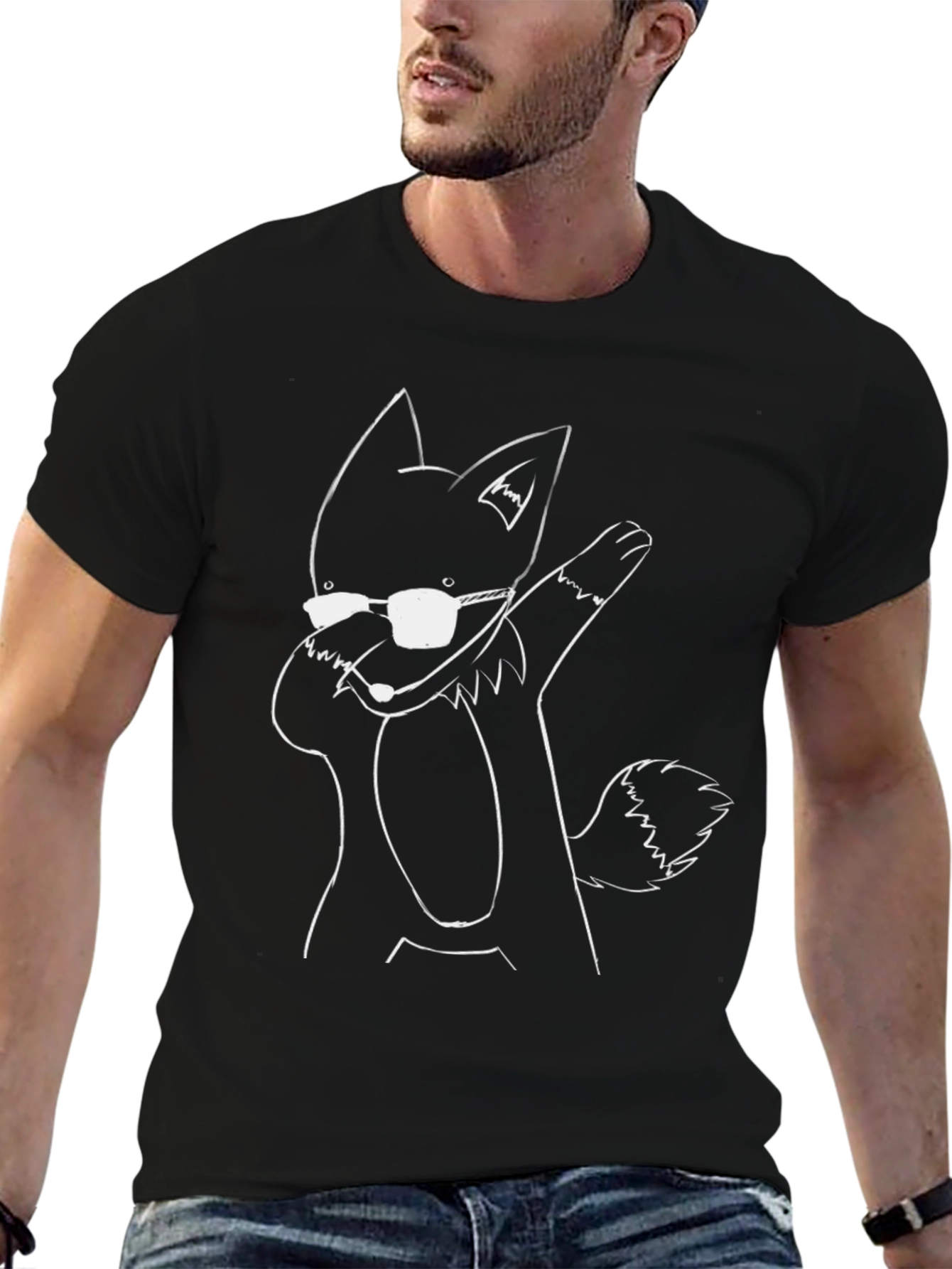 Cool Fox Dab T-Shirt - Black