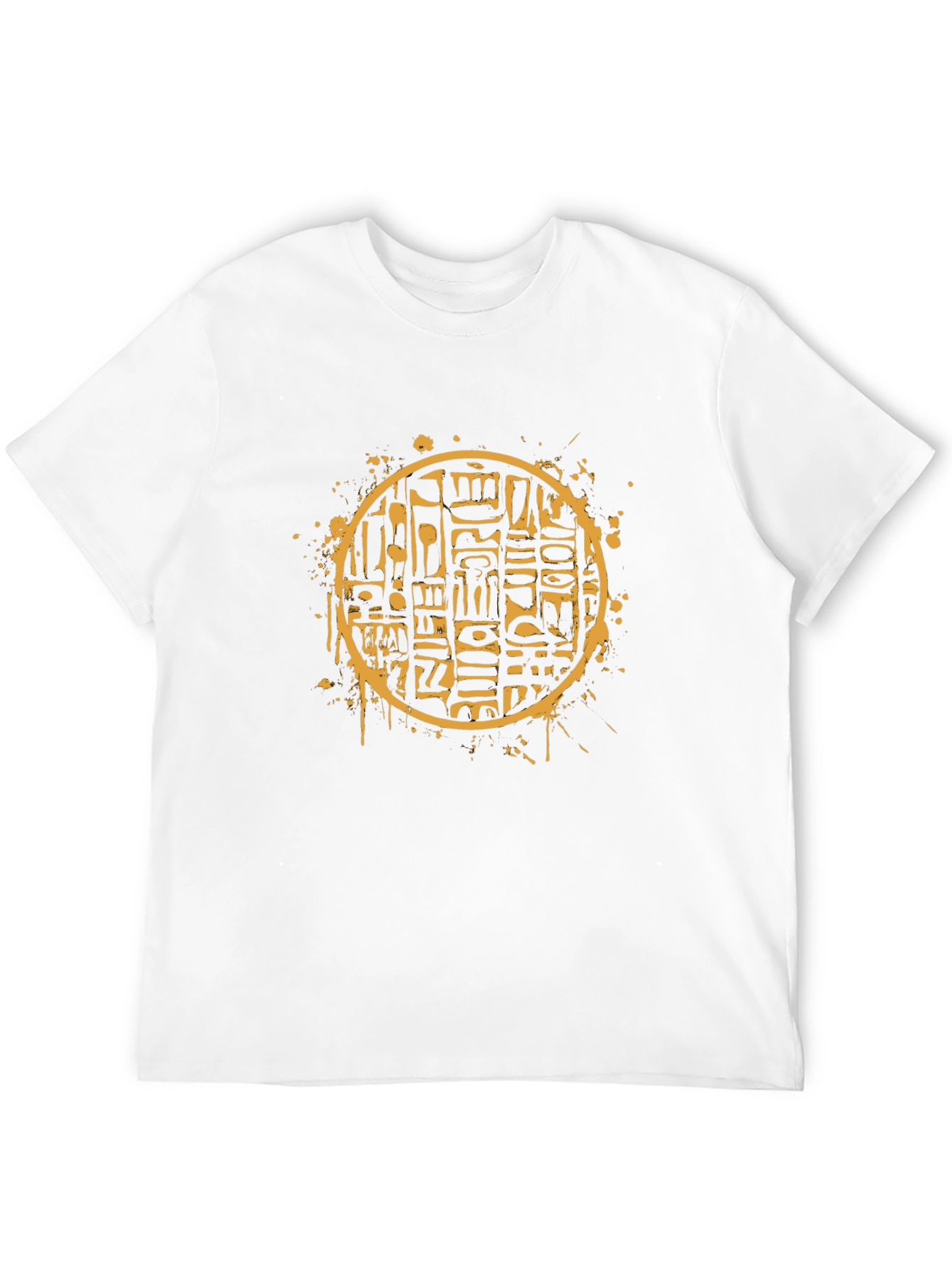 Hieroglyphic Circle Graphic Tee - Black