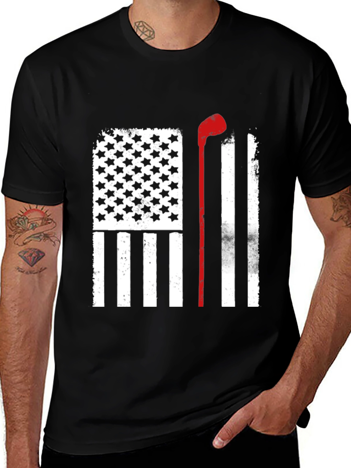Patriotic Golf Flag T-Shirt