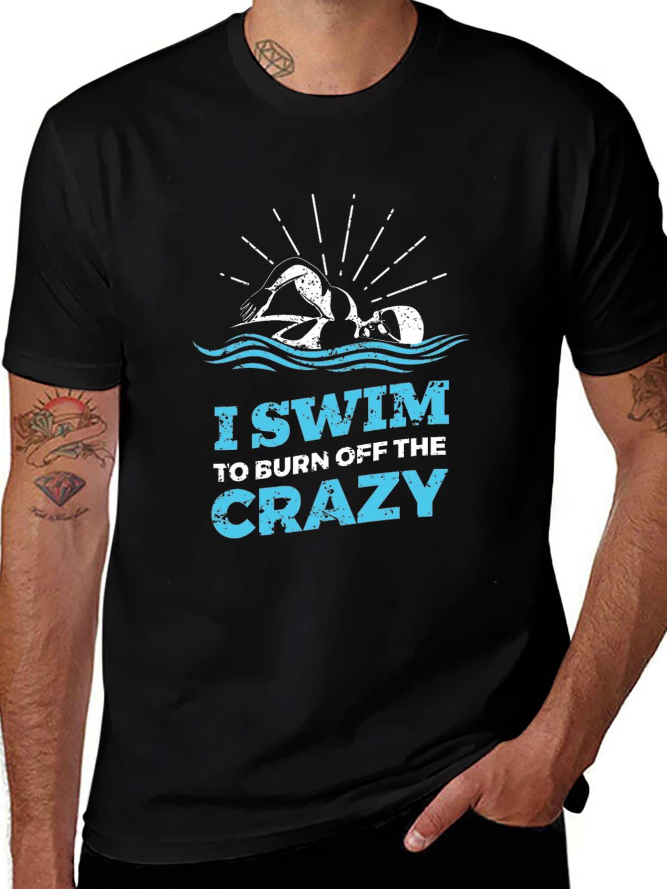 I Swim to Burn Off the Crazy Graphic Tee