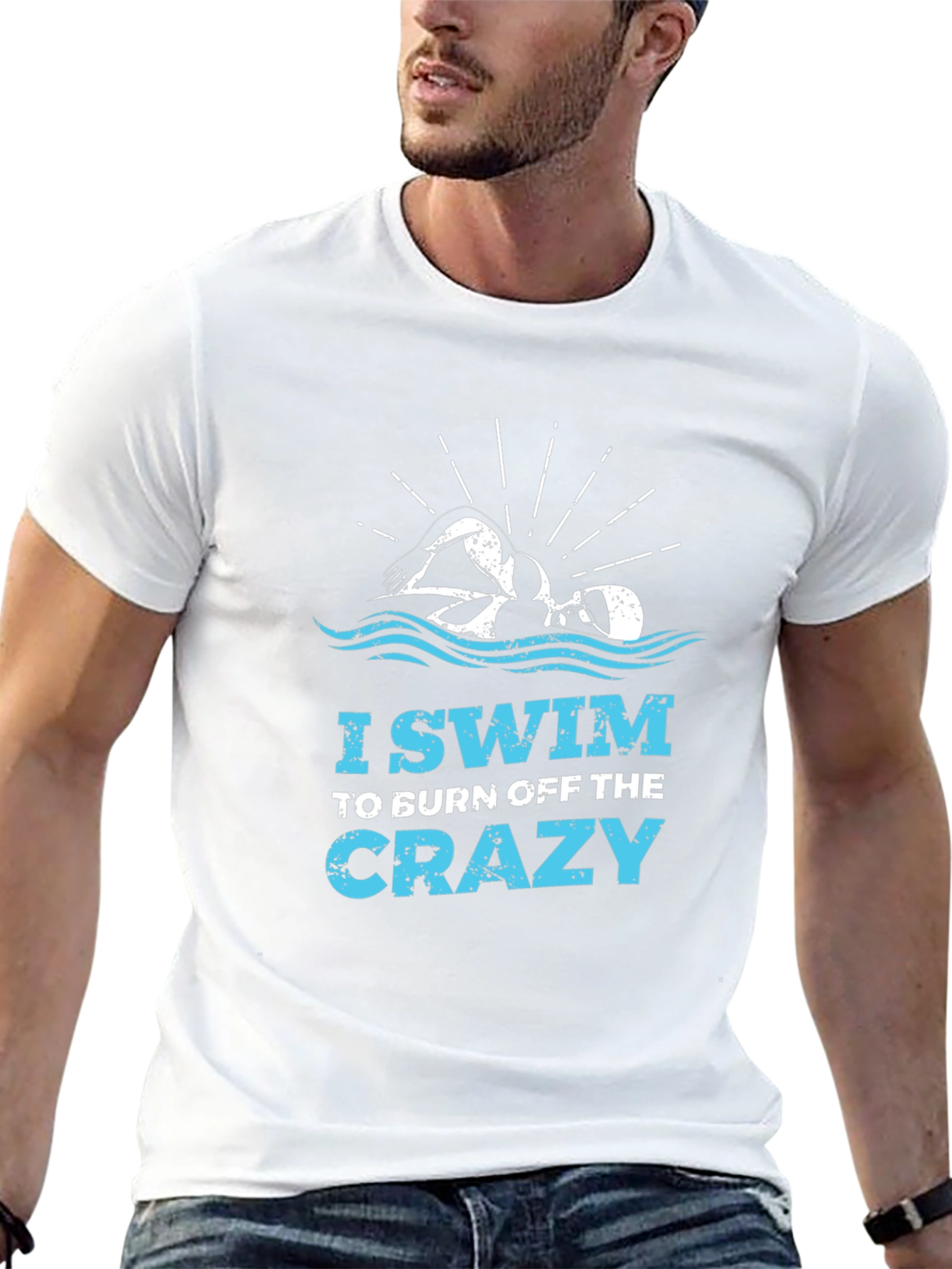 I Swim to Burn Off the Crazy Graphic Tee