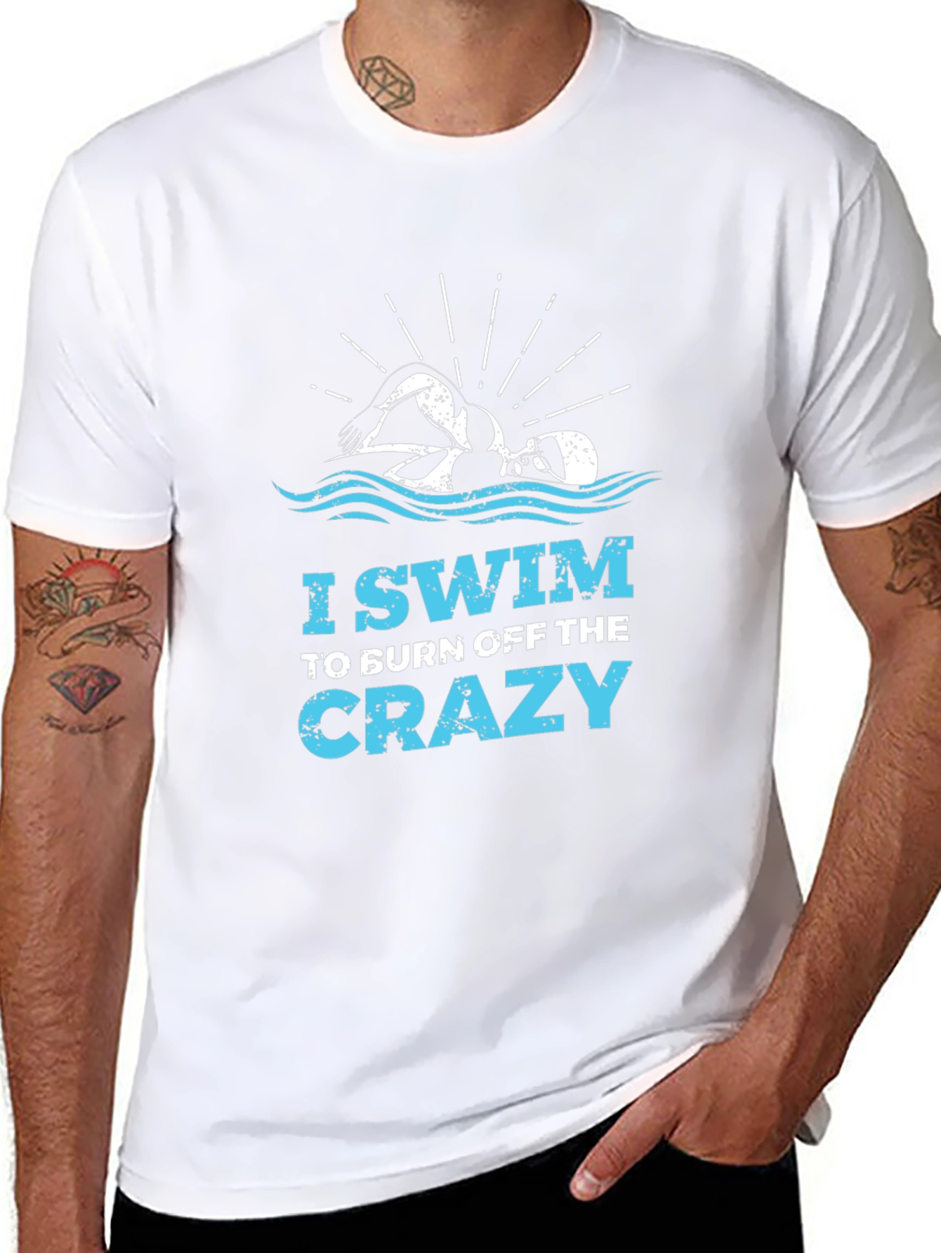 I Swim to Burn Off the Crazy Graphic Tee