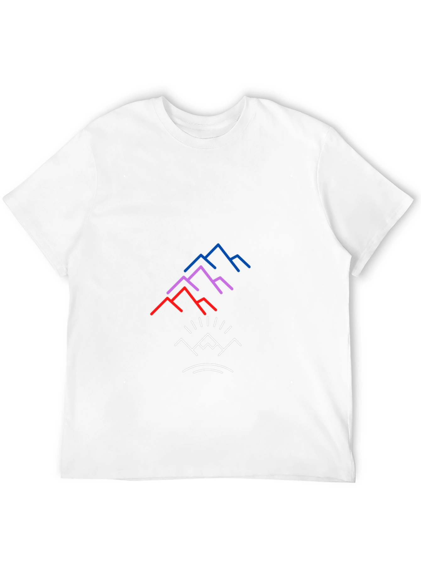 Modern Mountain Graphic Tee - Black