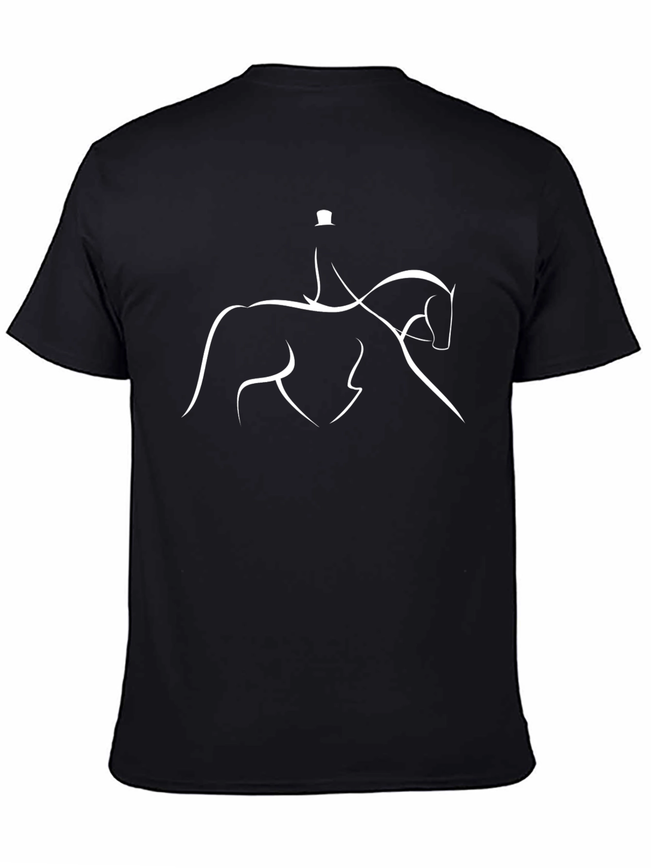 Equestrian Rider Line Art Graphic T-Shirt
