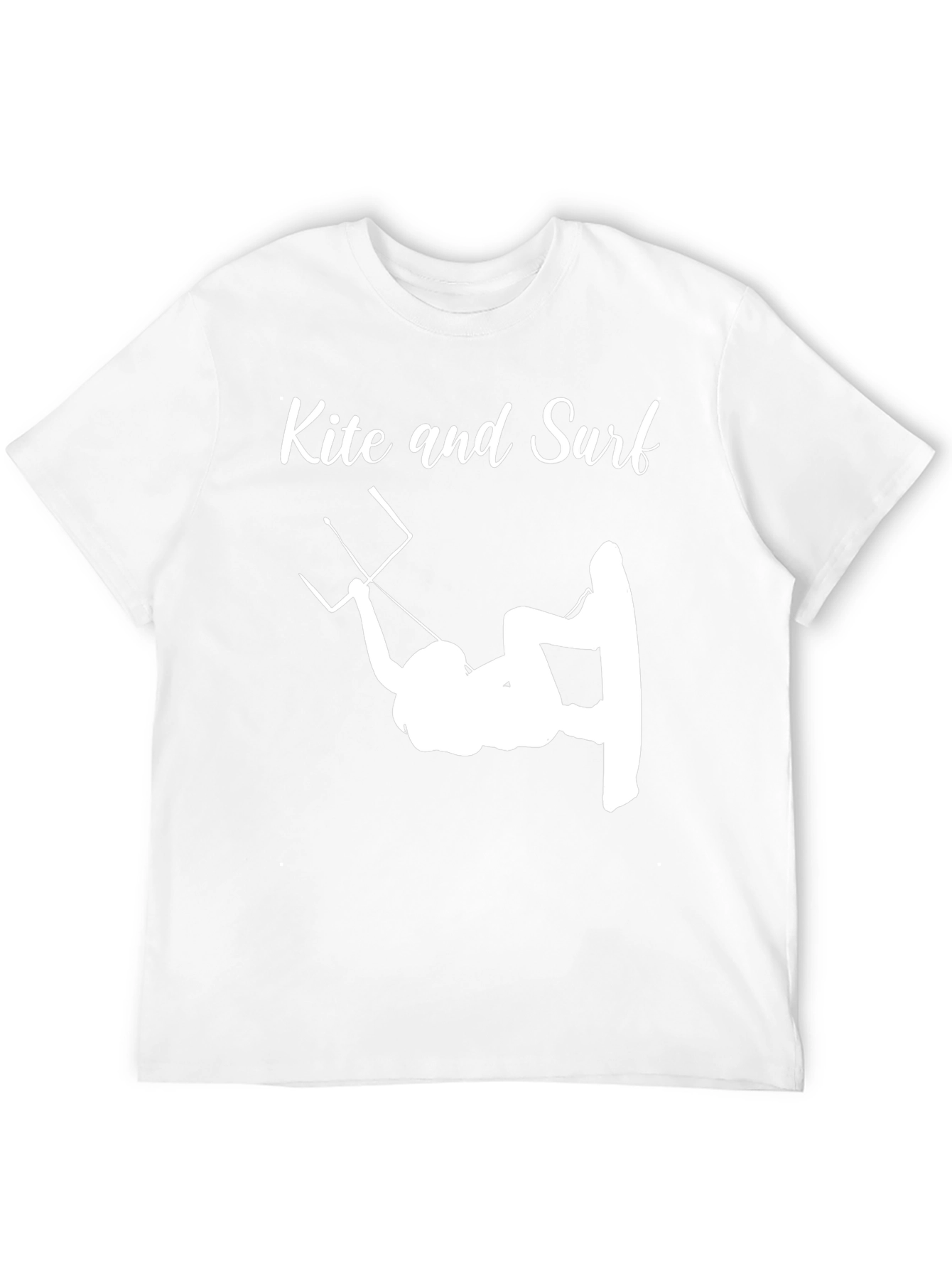 Kite and Surf Graphic Tee - Stylish Black T-Shirt