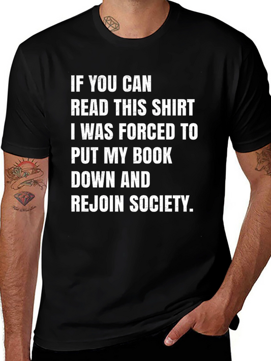 Funny Book Lover T-Shirt - Rejoin Society