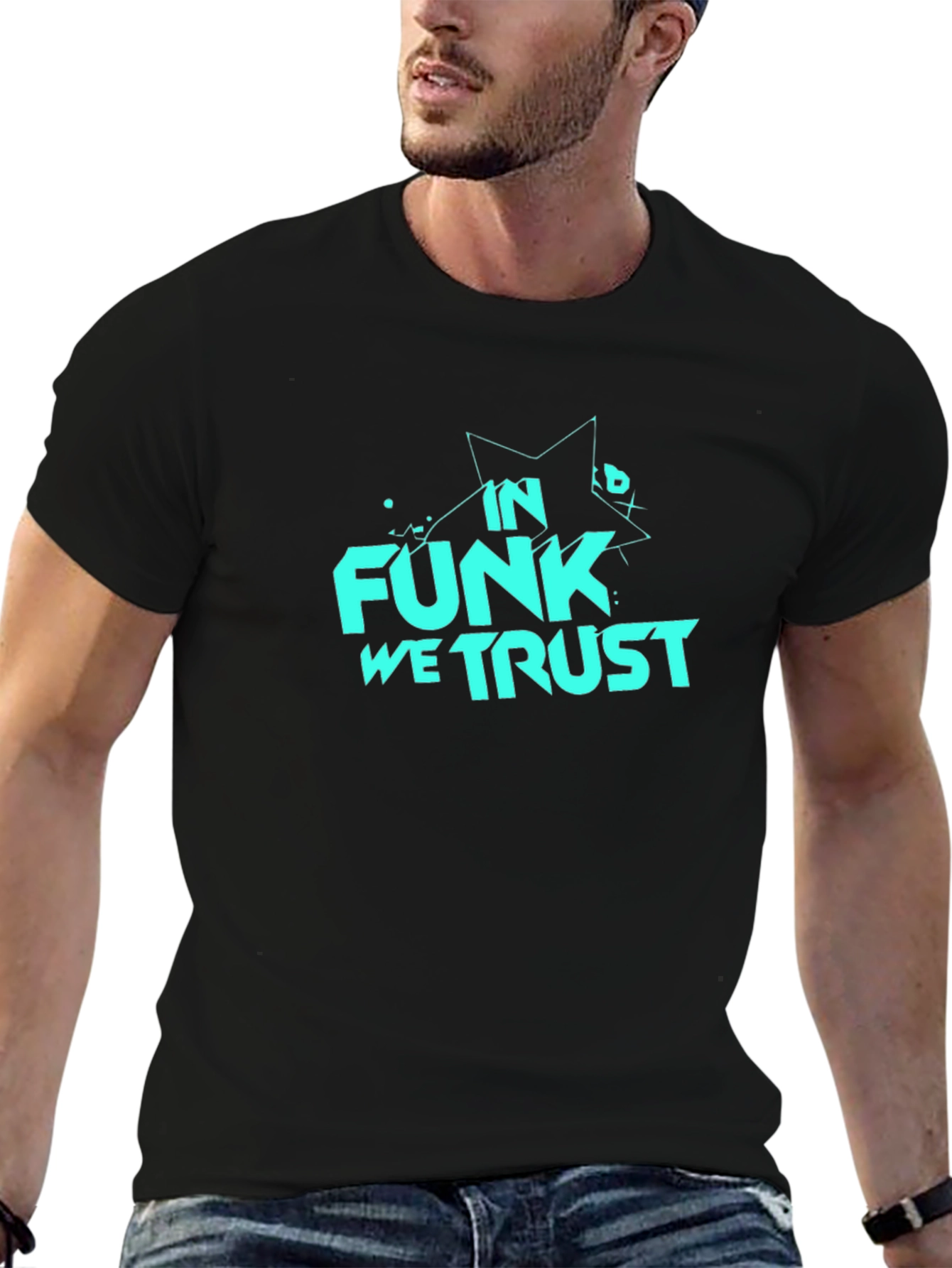 In Funk We Trust Black Graphic Tee
