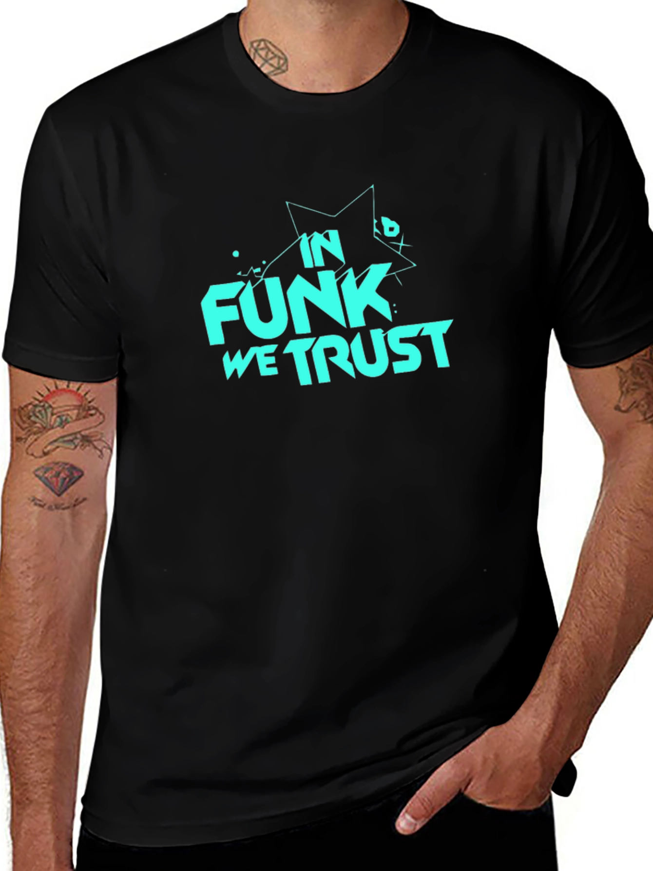In Funk We Trust Black Graphic Tee