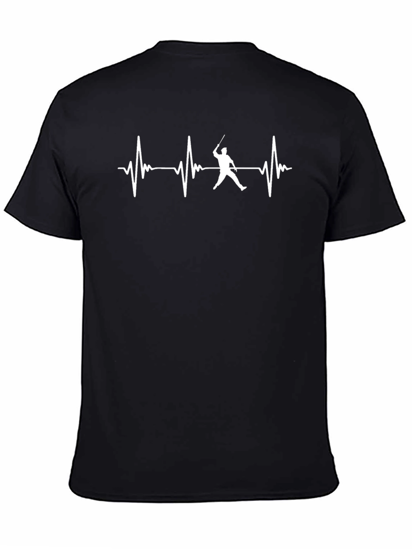 Badminton Heartbeat T-Shirt - Black
