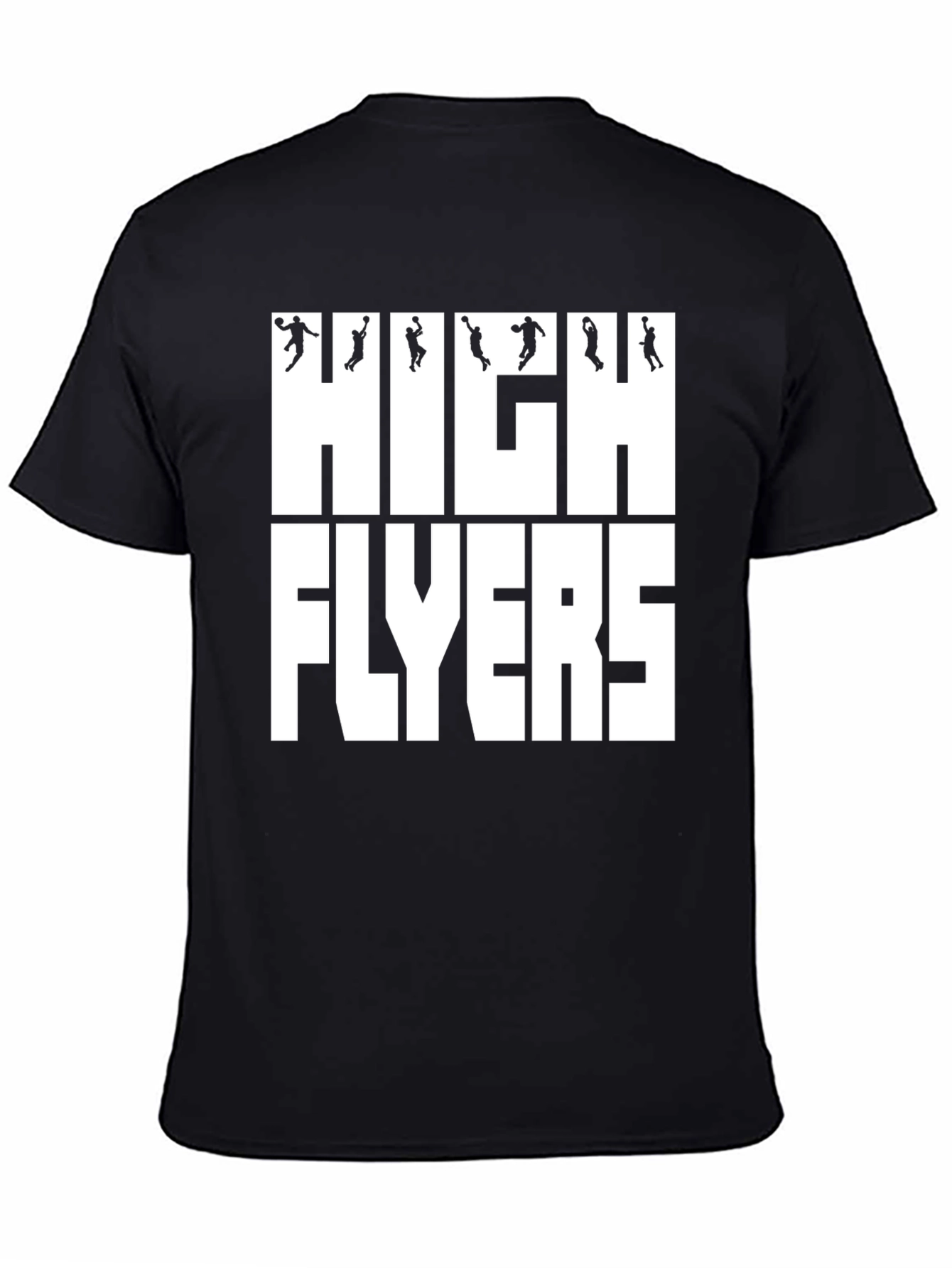 High Flyers Basketball Graphic Tee - Black Cotton