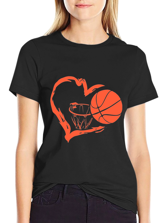 Basketball Heart Graphic T-Shirt