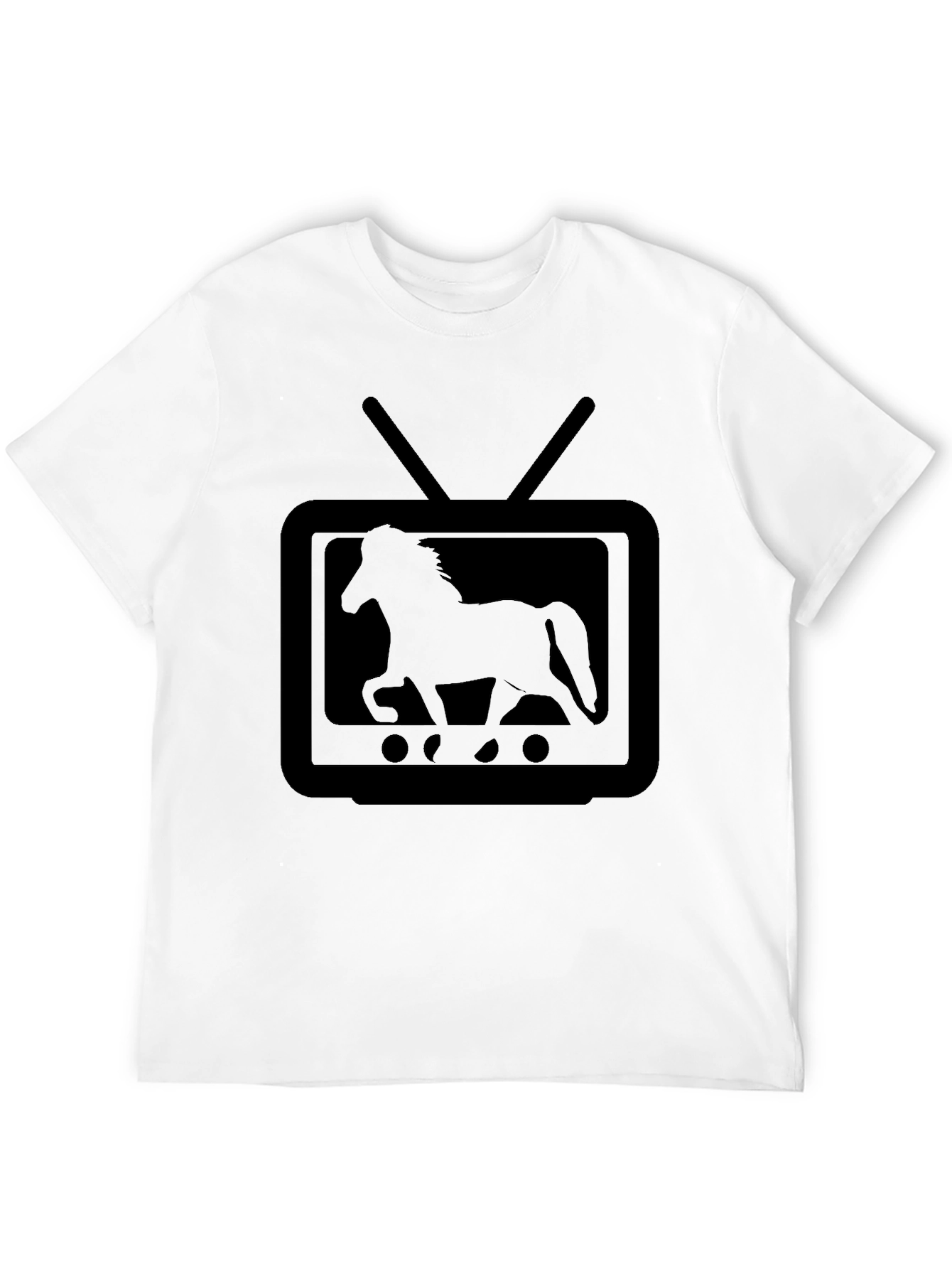 Horse TV Graphic Tee - Black T-Shirt