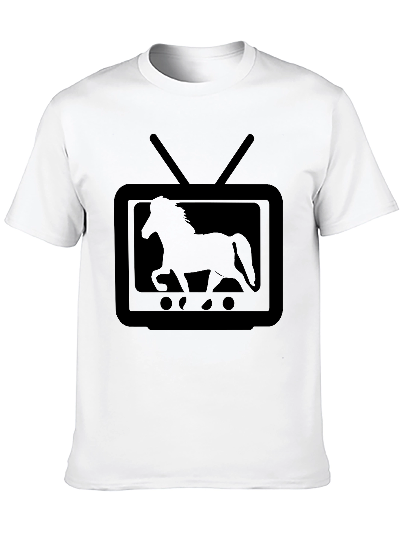 Horse TV Graphic Tee - Black T-Shirt