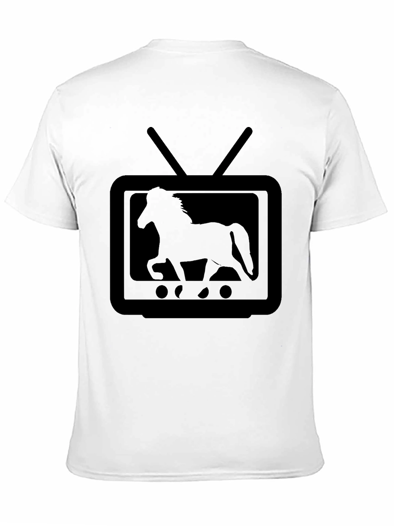 Horse TV Graphic Tee - Black T-Shirt