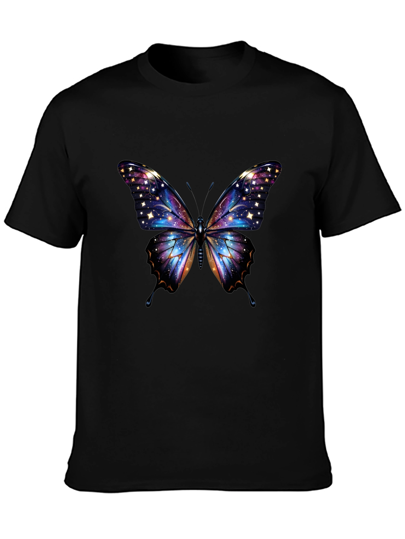 Galaxy Butterfly Graphic Tee - Unique Cosmic Design