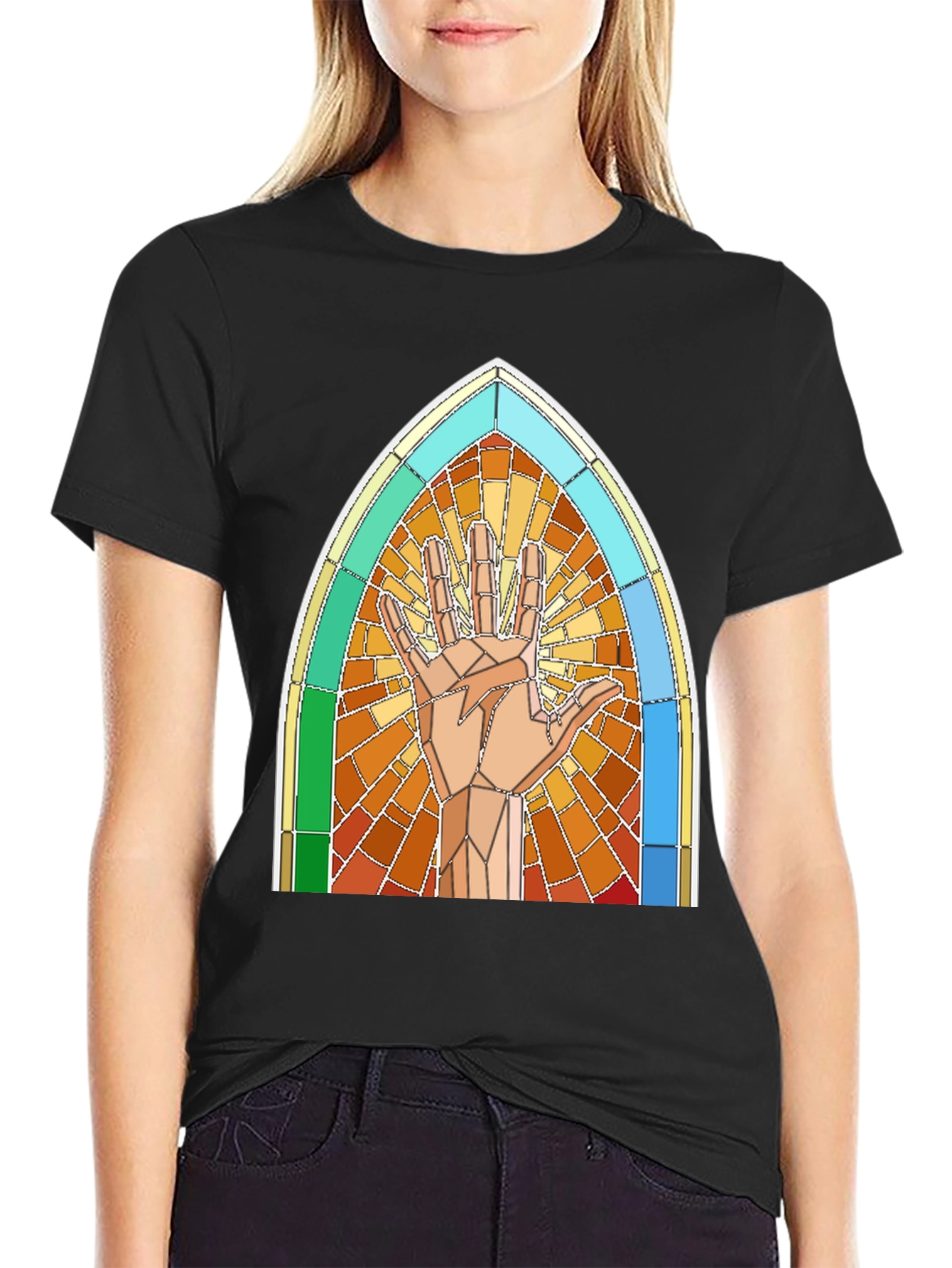 Live Long and Prosper Stained Glass T-Shirt