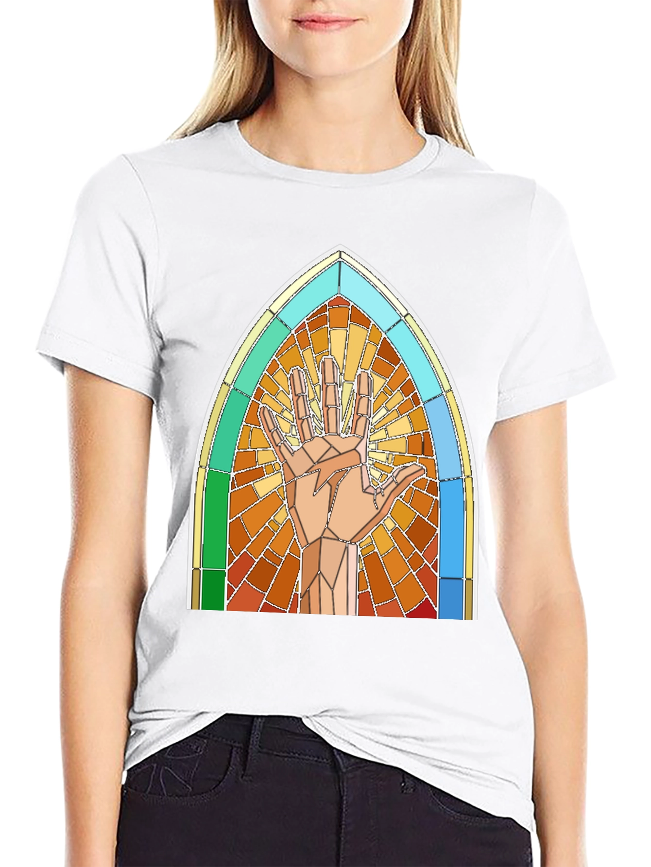 Live Long and Prosper Stained Glass T-Shirt