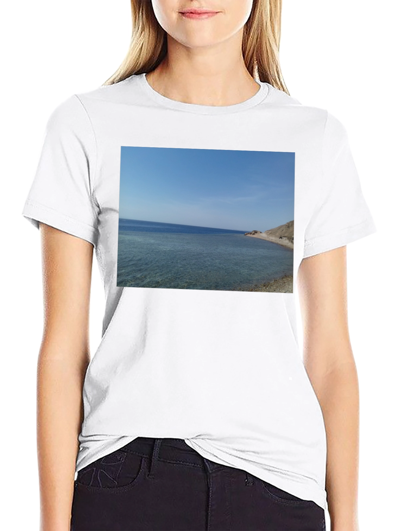 Beach View Graphic Tee - Classic Black