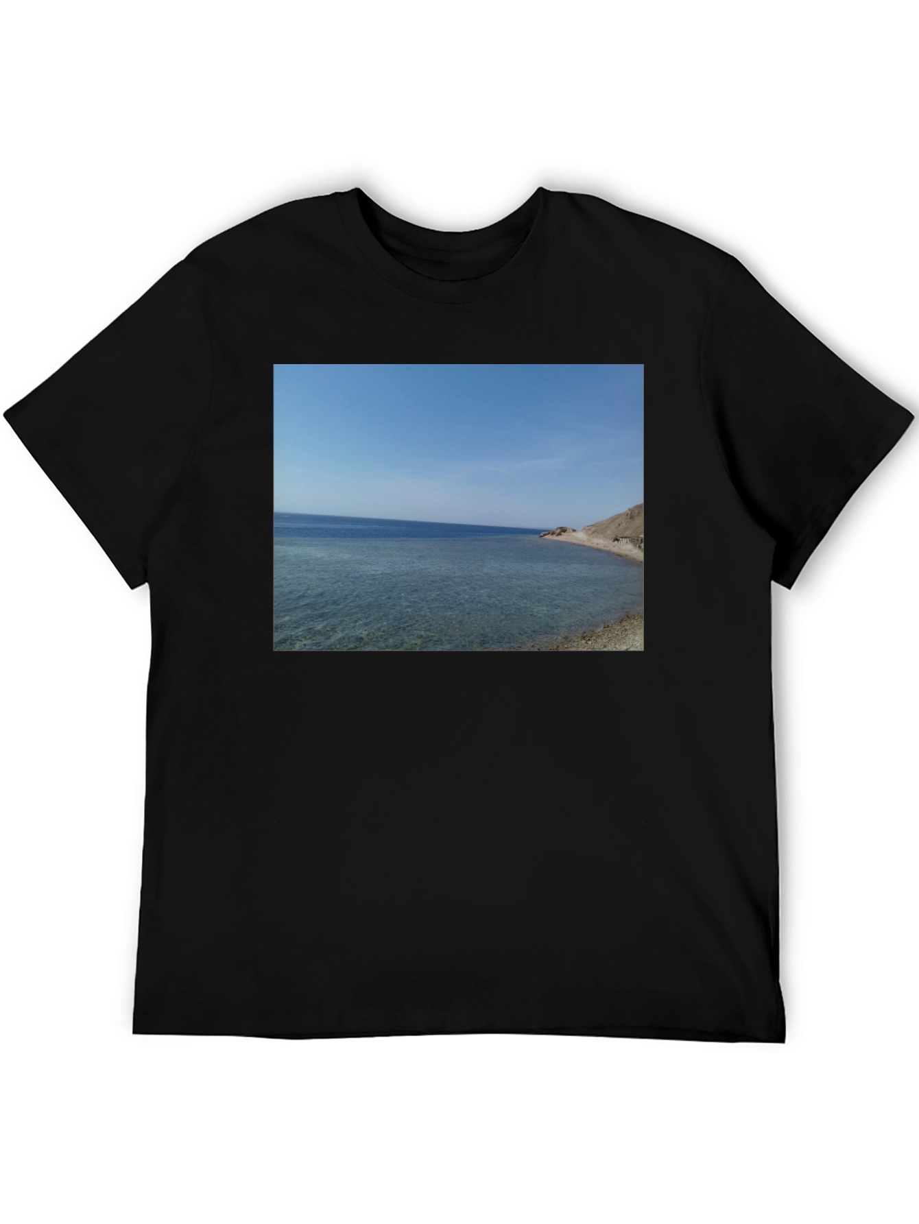 Beach View Graphic Tee - Classic Black