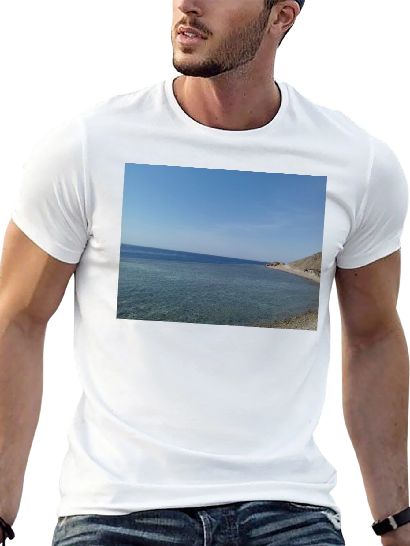 Beach View Graphic Tee - Classic Black