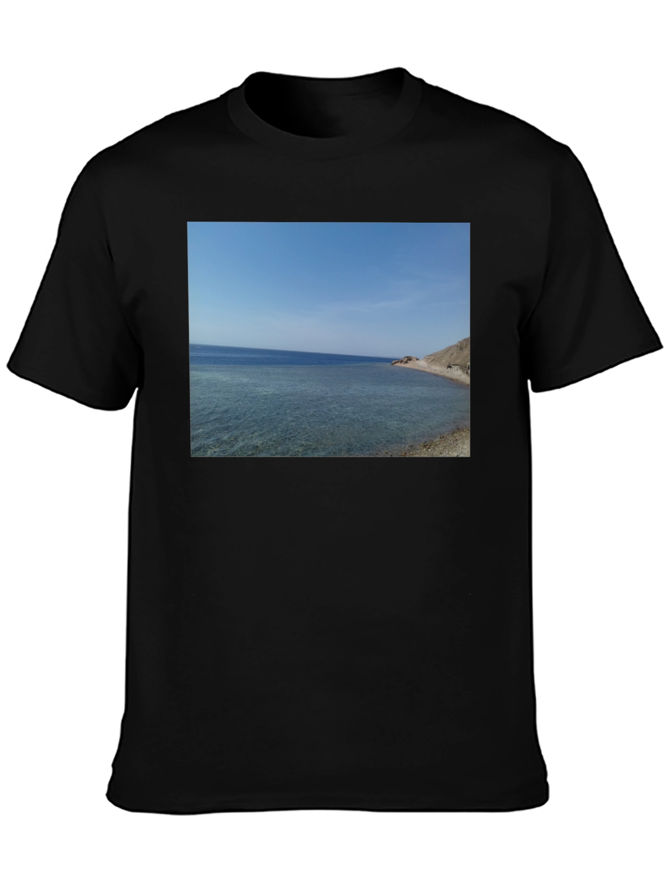 Beach View Graphic Tee - Classic Black