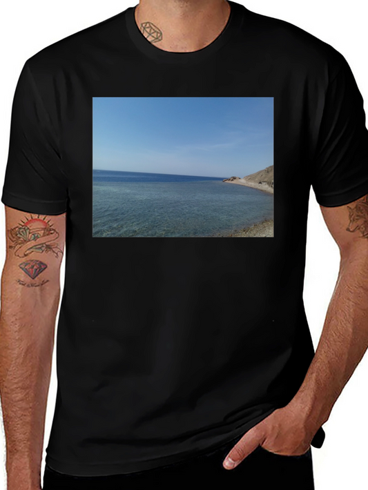 Beach View Graphic Tee - Classic Black