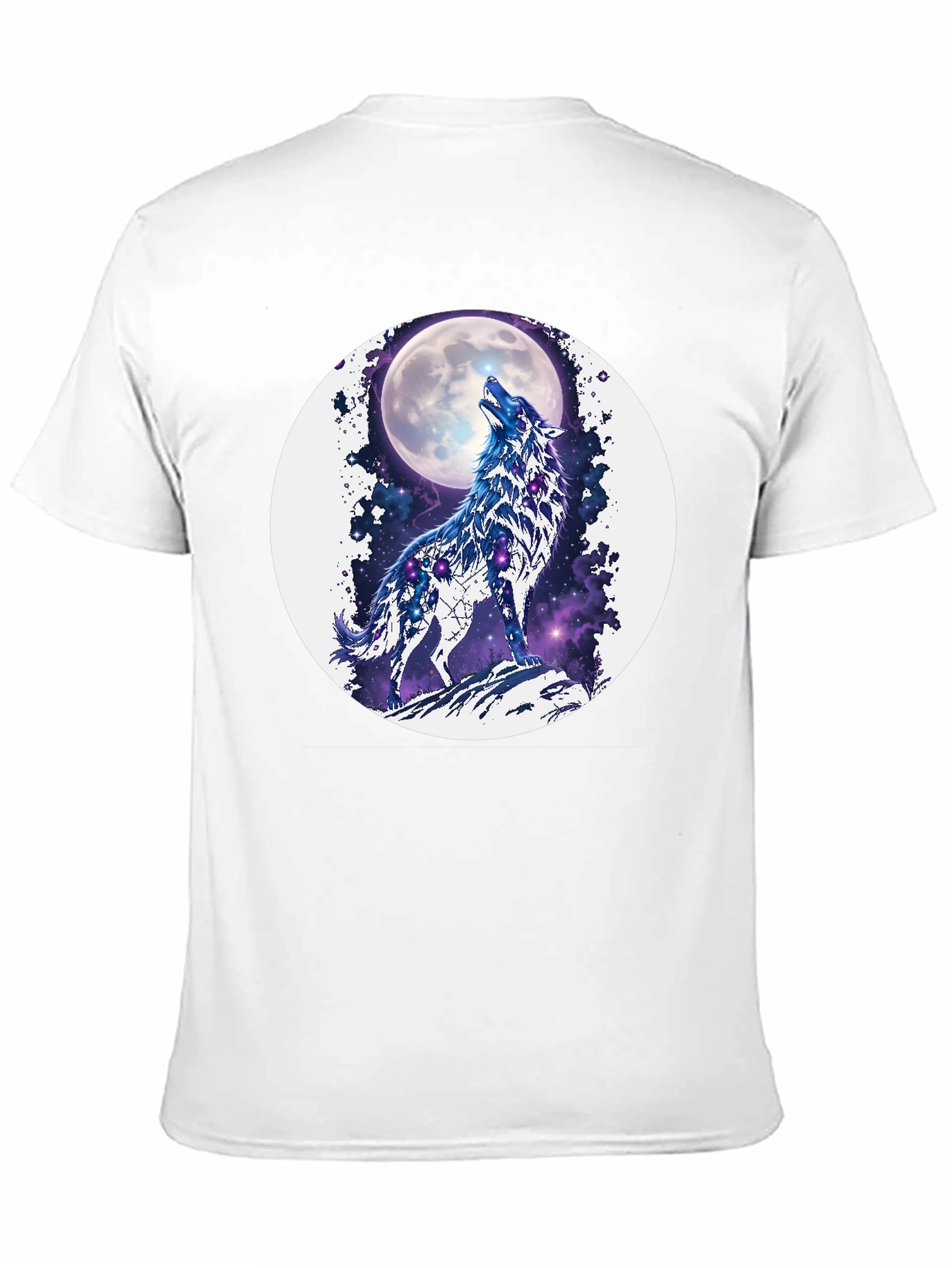 Wolf Moon Galaxy Graphic T-Shirt