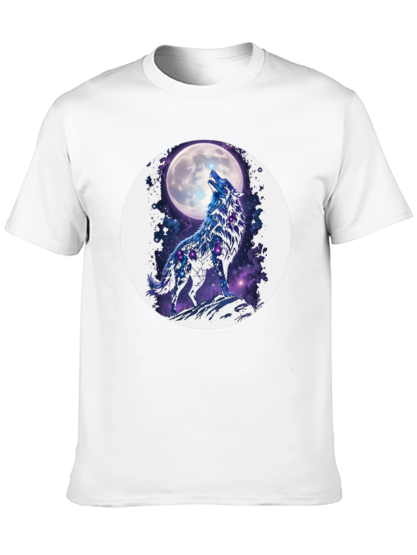 Wolf Moon Galaxy Graphic T-Shirt