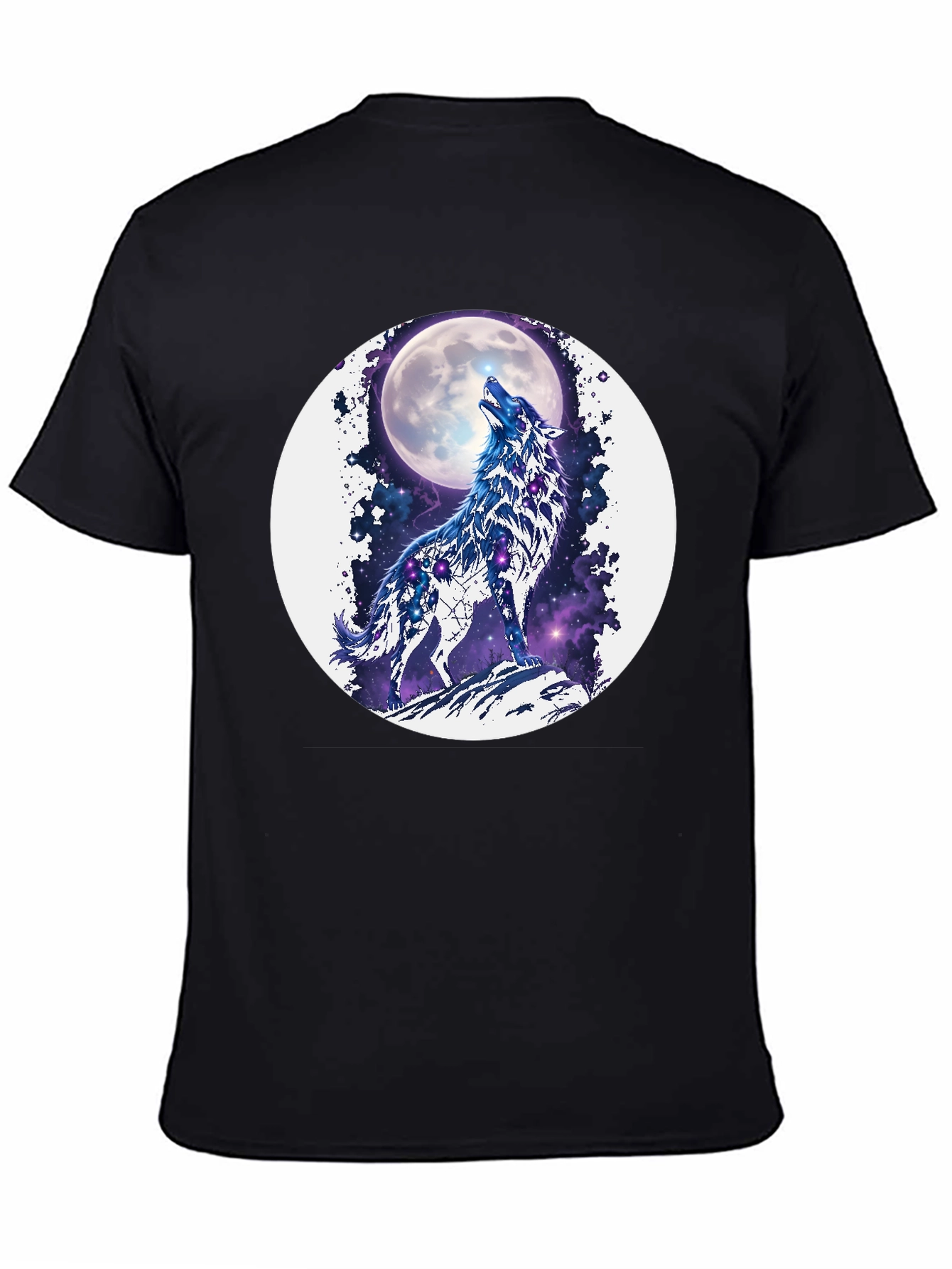 Wolf Moon Galaxy Graphic T-Shirt