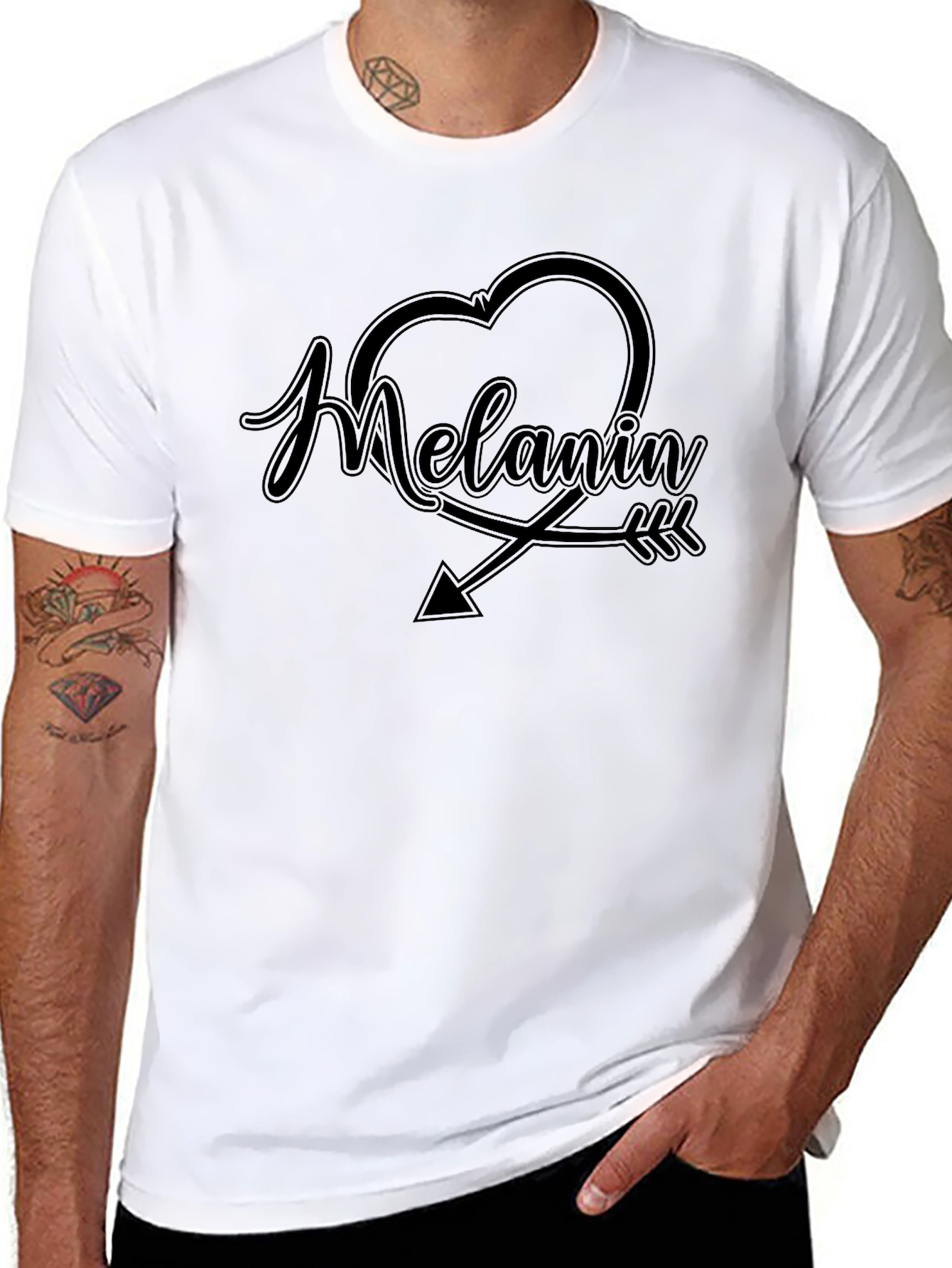 Melanin Heart Arrow Graphic Tee - Unisex