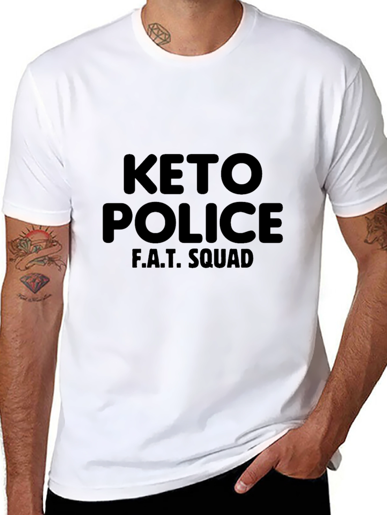 Keto Police F.A.T. Squad Black T-Shirt