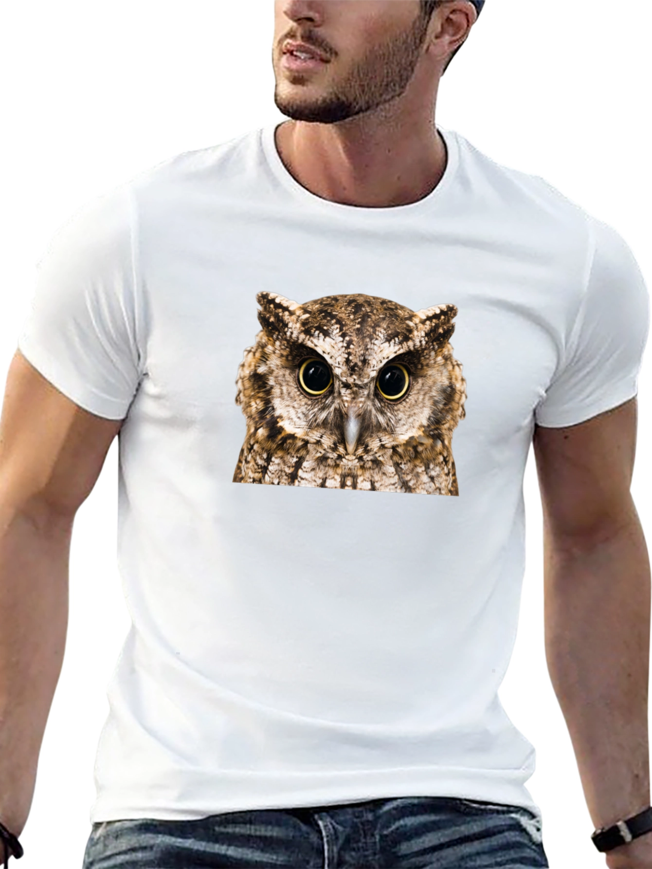 Owl Graphic T-Shirt - Mens Black Tee