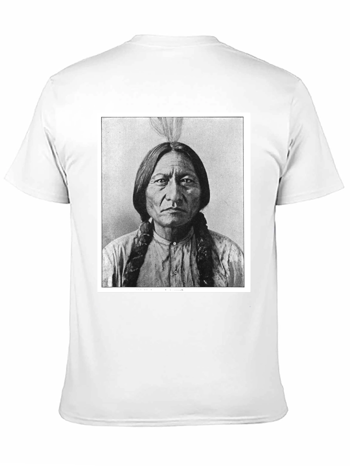 Sitting Bull Portrait T-Shirt - Black Cotton Tee