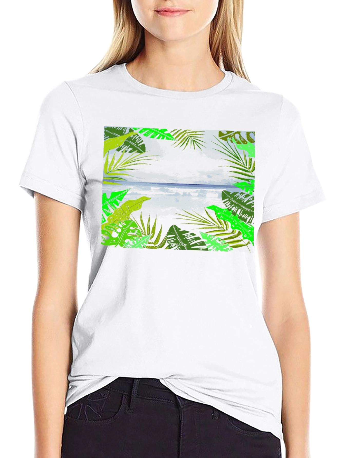 Tropical Vibes Black T-Shirt