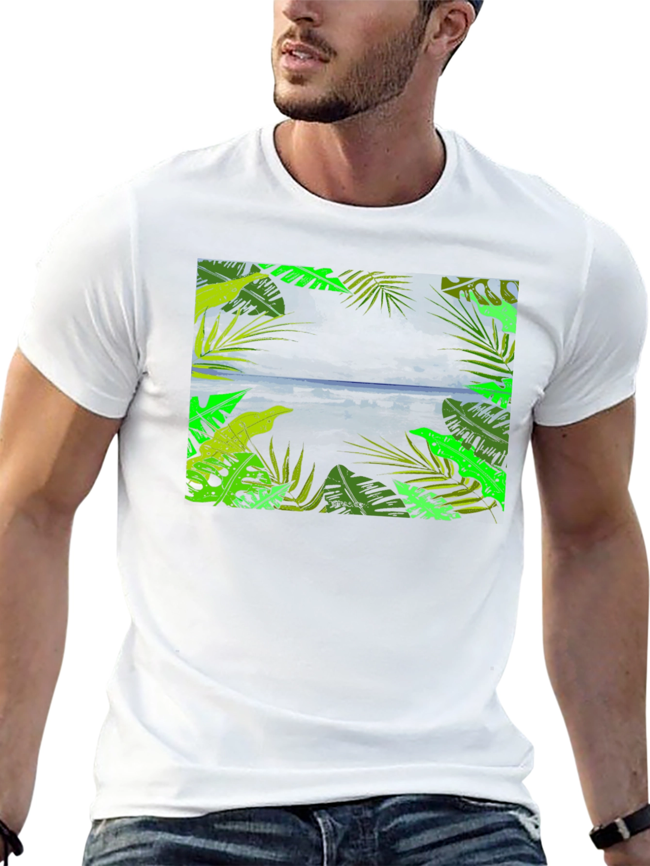 Tropical Vibes Black T-Shirt