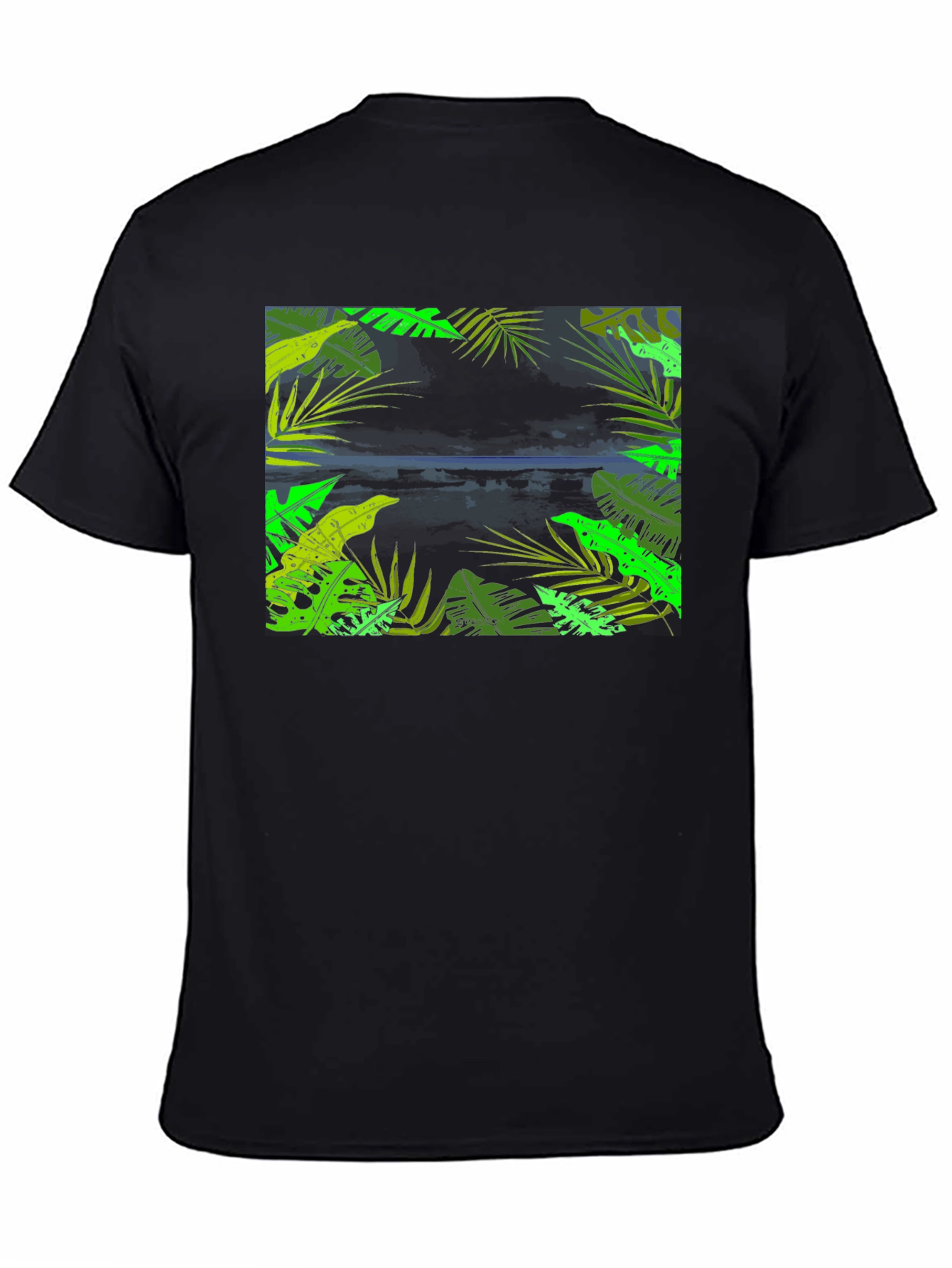 Tropical Vibes Black T-Shirt