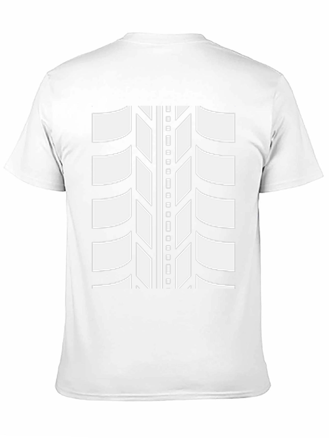 Tire Tread Graphic Tee - Black Cotton Blend