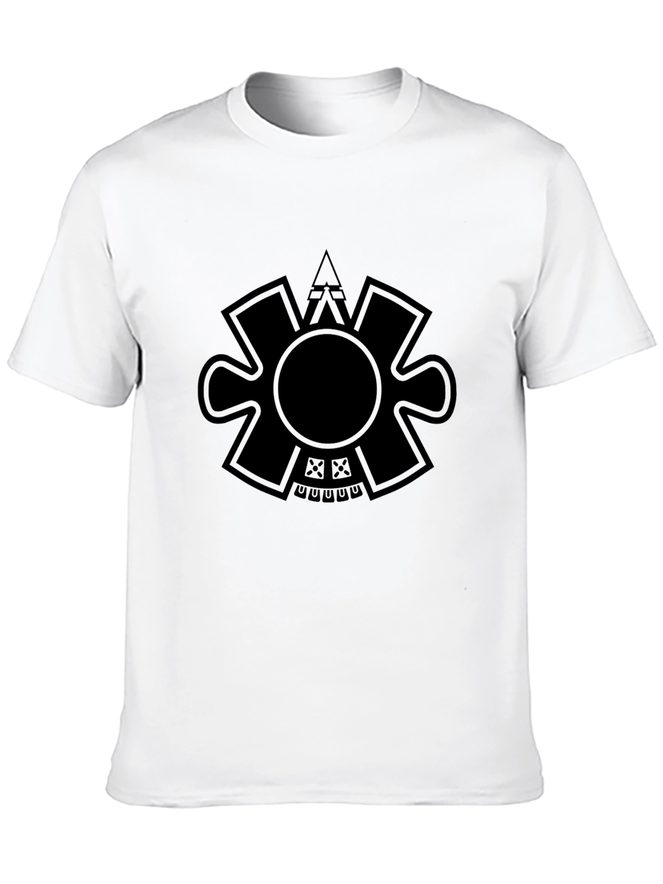 Aztec Sun Graphic Tee - Premium Black Cotton T-Shirt