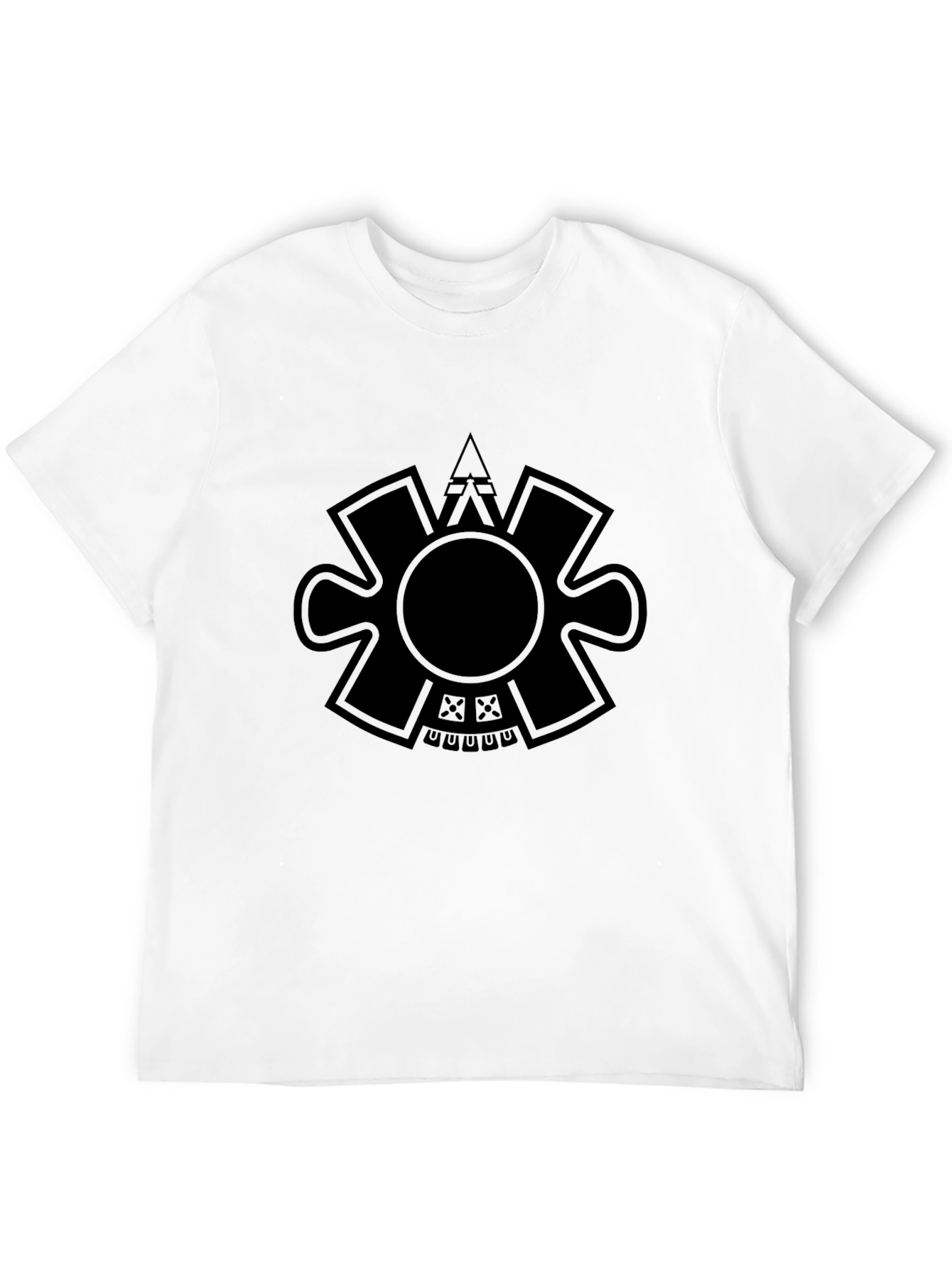Aztec Sun Graphic Tee - Premium Black Cotton T-Shirt