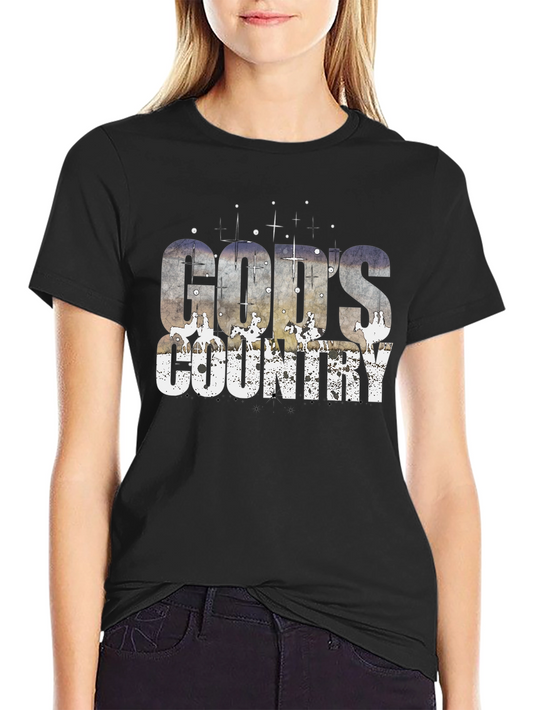 Gods Country Graphic Tee - Western Style Black T-Shirt