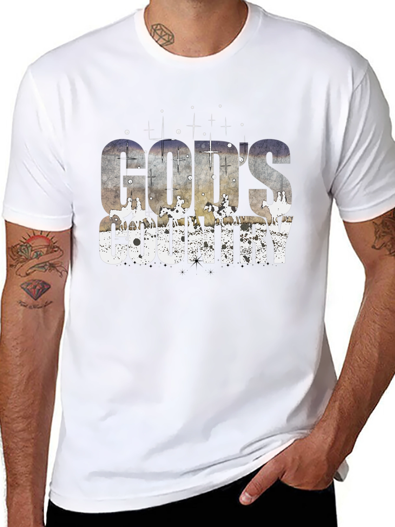Gods Country Graphic Tee - Western Style Black T-Shirt