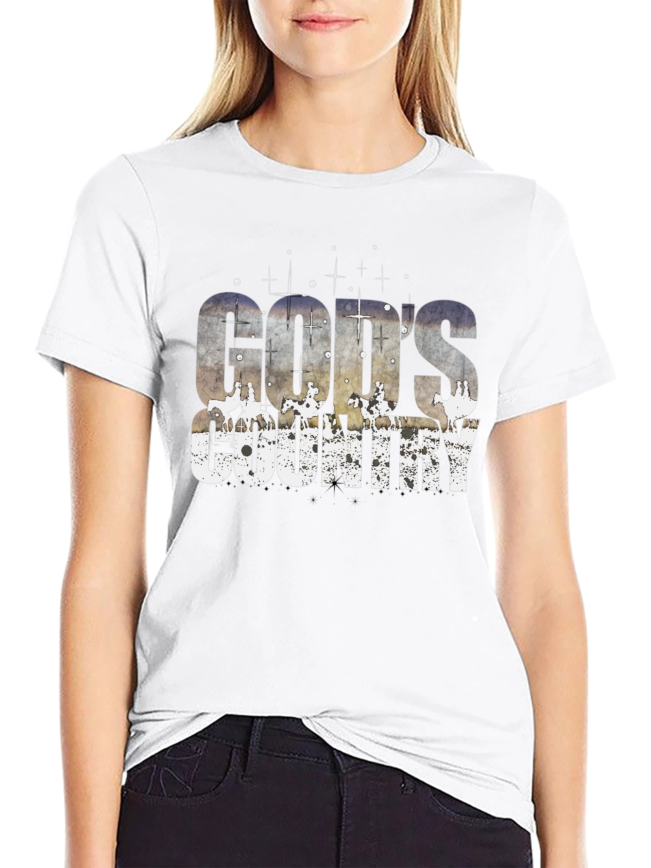 Gods Country Graphic Tee - Western Style Black T-Shirt