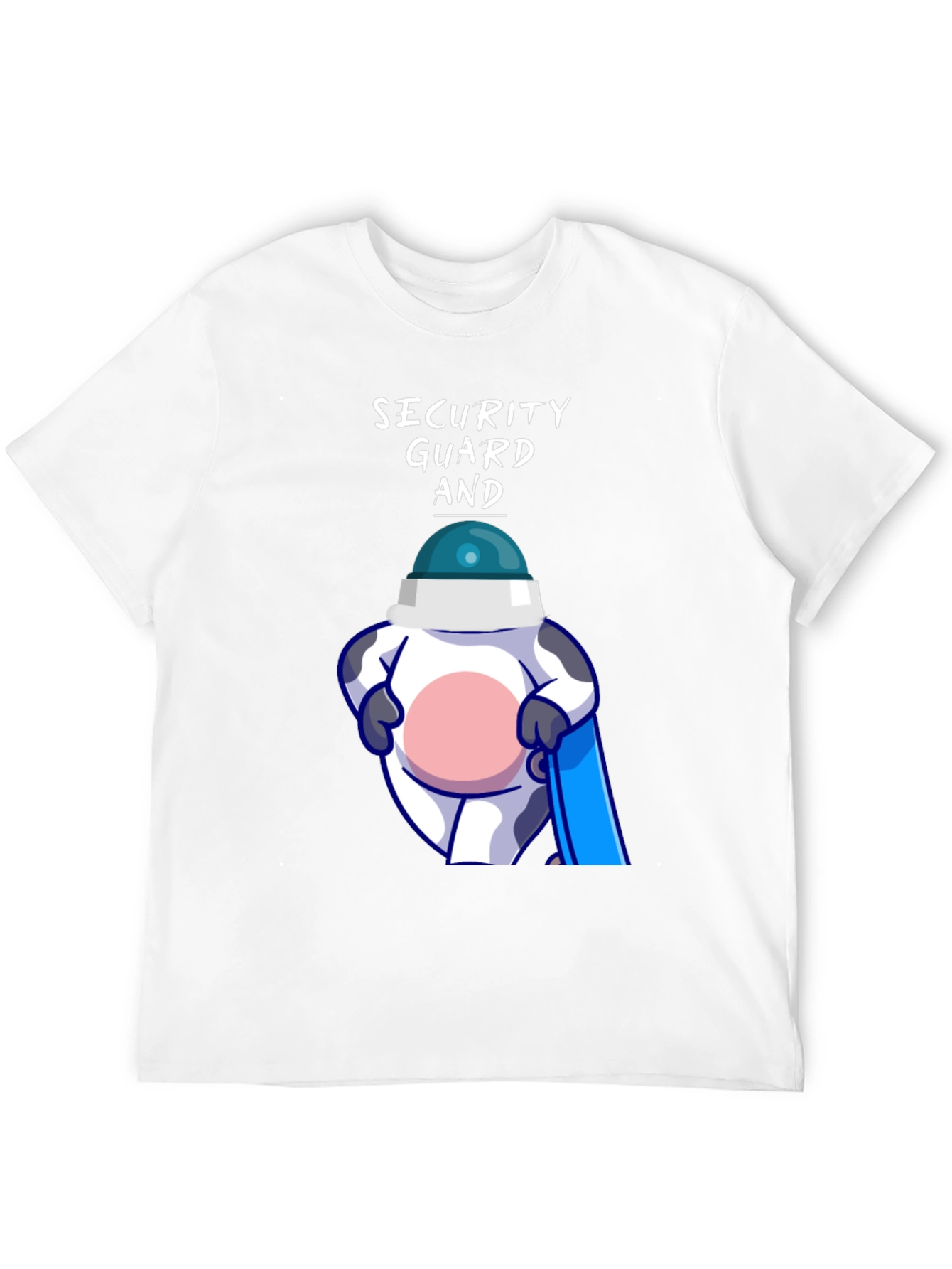 Security Guard Cow Graphic Tee - Funny & Unique